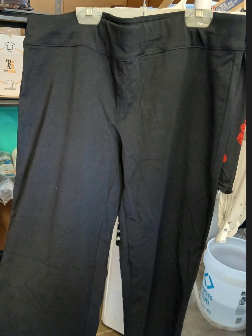 Ladies Susan Graver Black Straight-Leg dress pants size large